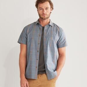 Pendleton‎ Short Sleeve Carson Chambray Shirt XL 100% Cotton